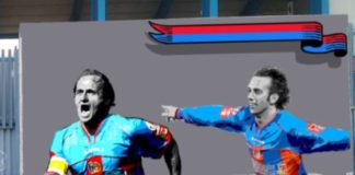 Davide Baiocco nella storia del Catania. Il perugino tra i 50 volti del murales realizzato allo stadio "Massimino" per celebrare i personaggi più significativi del club rossoblu