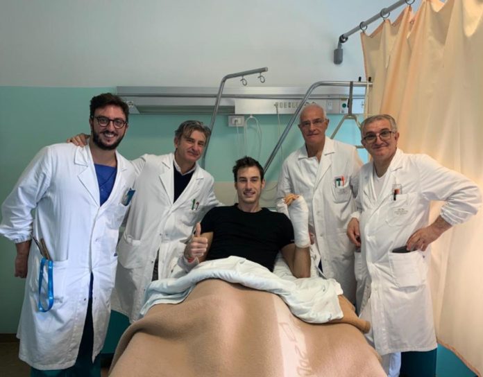 Sir: intervento ok per Ricci. Il centrale operato alla mano sinistra. Rientro previsto tra un mese e mezzo