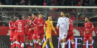 Serse ringrazia Melchiorri: il Grifo stende il Livorno di misura. Un gol del cigno di Treia risolve il monday night del Curi