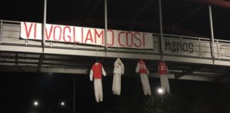Rabbia e delusione: la notte biancorossa più amara. Con la retrocessione del Perugia scatta la contestazione fuori dai cancelli del Curi. A Casenuove compare un macabro striscione