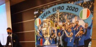 Il tour della Coppa di Euro2020 parte da Perugia. Il trofeo alzato dagli Azzurri in esposizione a Prepo 