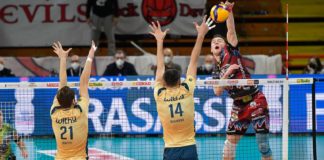 Vittoria in tre set per Perugia contro un avversario privo di tre titolari 