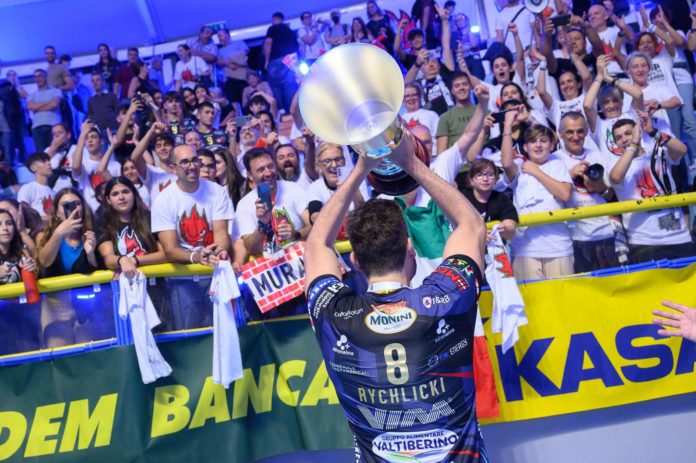 Gli incastri dei risultati di Coppa Italia e Play-off permettono ai Block Devils di partecipare alla final four della prossima stagione. Giannelli post Modena: 