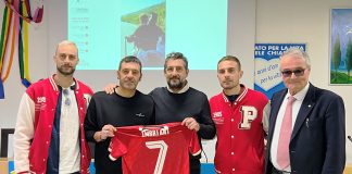 Una delegazione del club biancorosso presente all'evento tenutosi nel residence del "Comitato per la vita Daniele Chianelli"