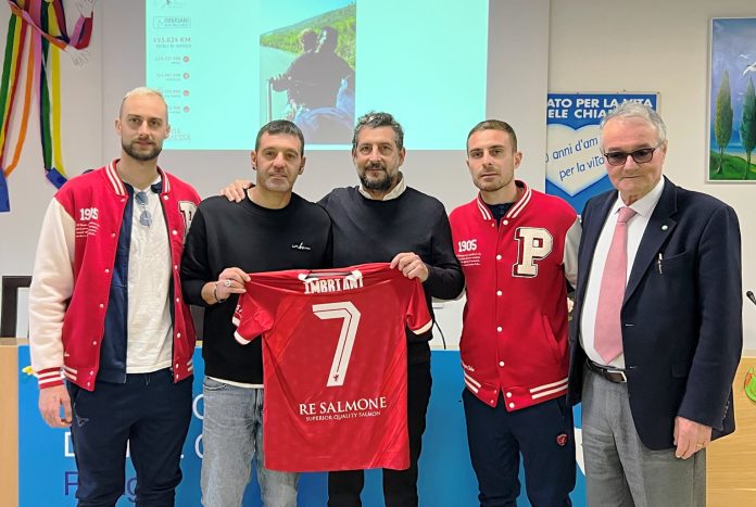 Una delegazione del club biancorosso presente all'evento tenutosi nel residence del 