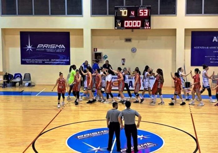 Dopo la vittoria ai supplementari contro Senigallia nell'ultimo turno, arriva un ko in trasferta per le biancorosse battute 70-53 da Civitanova nella terza gara della fase ad orologio. Una vittoria che consente alle marchigiane di consolidare la leadership del girone. 