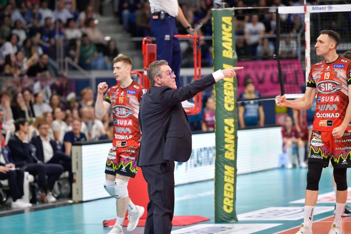 Il tecnico della Sir in vista di gara 1 con Monza: 