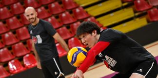 … durante Sir Susa Scai Perugia, allenamento presso PalaBartonEnergy Perugia IT, 30 settembre 2025. [foto_ID: 20250930_MB60176] Foto: Michele Benda